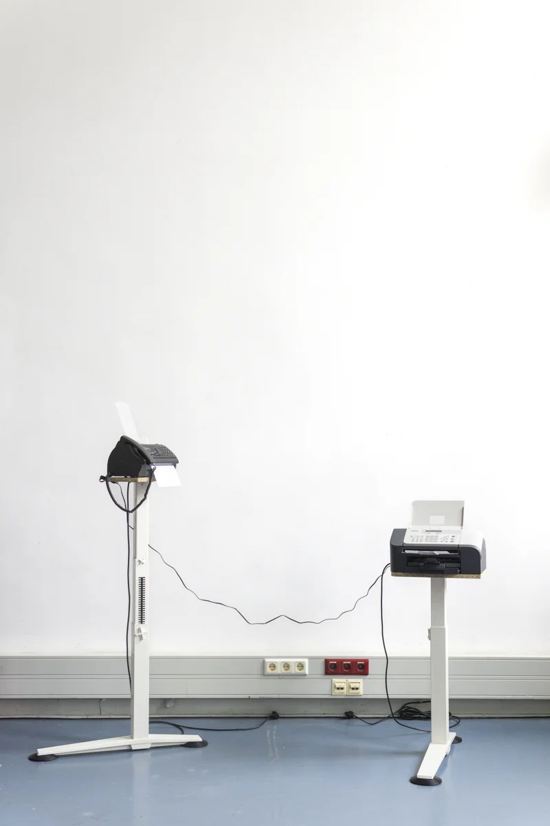 Two Fax Machines sing a poem to each other
